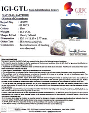 12.38 Ratti Natural Blue Sapphire With Govt Lab Certified-(2331)